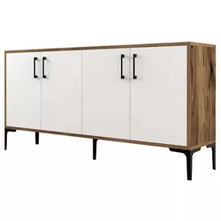 cumpără Casetieră Trendy Kiev 160, Nuc, Alb 160x78x35cm în Chișinău 