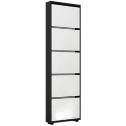 купить Полка для обуви Mobildor-Lux Leo Slim 70x16x203H cm Anthracite/White в Кишинёве 