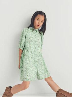 Rochie ZARA Verde cu imprimeu 1171/389/508