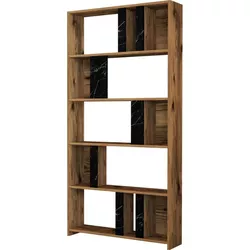 cumpără Raft de birou Trendy Lima, Nuc, Marmura Neagra 90x180x20cm, raft de carti în Chișinău 