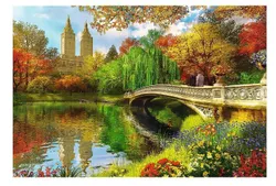 cumpără Puzzle Trefl 20216 Wooden puzzle 500+1. Central Park, Manhattan, New York în Chișinău 