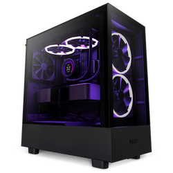 Case ATX NZXT H5 Elite, 1xUSB 3.2, 1xType-C, 1x120mm & 2x140mm FRGB, 2xTempered Glass, Black