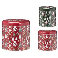 cumpără Decor de Crăciun și Anul Nou Promstore 20283.2 Cutie de Craciun D17cm, H18cm Brazi, ursuleti, metal în Chișinău 