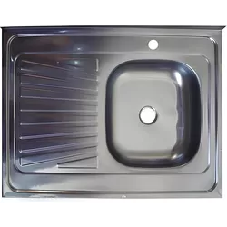 cumpără Chiuvetă bucătărie Asil 29195 pentru masa 800х600 h=100mm -0,4 inox, (dreapta) în Chișinău 