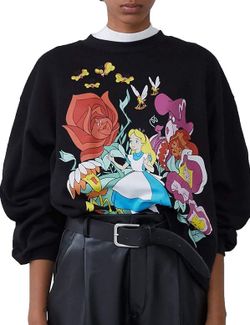 Трикотаж ZARA Черный с принтом zara 0264/815/800