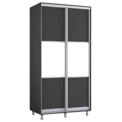 cumpără Dulap Mobildor-Lux Aron-P 1.0m-1.8m uși glisante din PAL orizontal (100x60x210H cm) Anthracite în Chișinău 