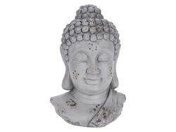 Статуя "Голова Будды" 27cm, серый