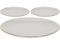 Тарелка десертная 20.5cm Golden Rim White, фарфор