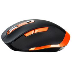 Wireless Mouse Canyon MW-14, Optical, 800-2400dpi, 6 buttons, Ergonomic, 2xAAA, Black/Orange