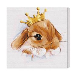 cumpără Tablou pe numere BrushMe SBS001 40x40cm Eco, Micul iepuras în Chișinău 