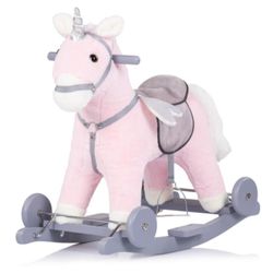 купить Детское кресло-качалка Chipolino RHWL02402PINK Лошадка на колесах Pink в Кишинёве 