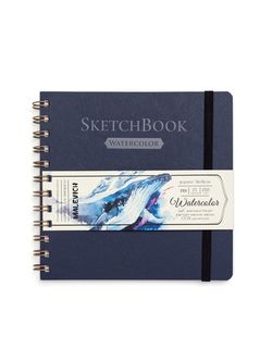 Sketchbook Malevich pentru acuarelă ,White Swan, albastru închis Fin 200 gm 16х16cm, 25 foi