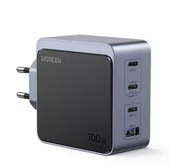 купить Зарядное устройство сетевое Ugreen Nexode GaN S Charger 3*USB-A+1*USB-C 100W X565, Black в Кишинёве 