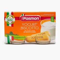 Piure Plasmon biscuiti cu iaurt (6+ luni) 2 x 120 g