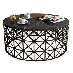 cumpără Măsuţă cafea Trendy Selin, Marmura Neagra 90x38x90cm în Chișinău 