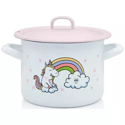 cumpără Cratiță Promstore 54149 Cratita emailata Unicorn 14cm, 1.5l, capac din metal în Chișinău 