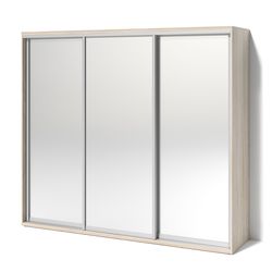 Шкаф купе 2400 3 зеркала, дуб сонома