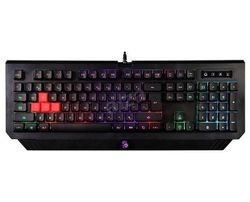 Gaming Keyboard Bloody B120N, Multimedia Hot-Keys, Neon Glare, Game Mode, Water-Resistant, Black,USB
