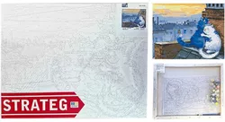 cumpără Tablou pe numere Strateg 57278 Dragoste pe acoperis 40x50cm în Chișinău 