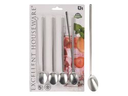 Paie metalice cu lingura EH 4buc 21.5cm+ perie