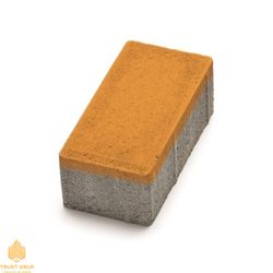 Tротуарная плиткa кирпич 20 х 10 х 4 см, жёлтая
