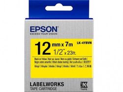 Tape Cartridge EPSON LK-4YBVN; 12mm/7m Vinyl, Black/Yellow, C53S654042