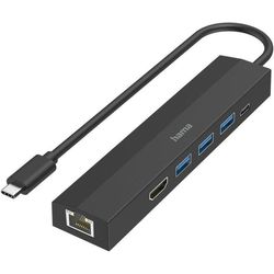 cumpără Adaptor IT Hama 200144 USB-C Hub, Multiport, 6 Ports, 3 x USB-A, USB-C, HDMI, LAN/Ethernet în Chișinău 