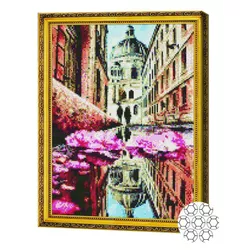 купить Картина по номерам Art Gallery GA79163 Mozaic cu diamante 40x50cm Reflectia orasului в Кишинёве 