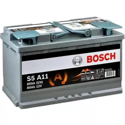 купить Автомобильный аккумулятор Bosch S5 AGM 12V 81Ah 800EN 315x175x190 -/+ (0092S5A110) в Кишинёве 