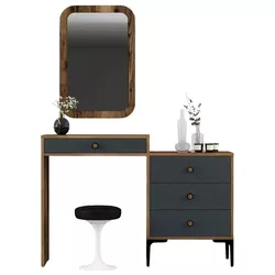 купить Туалетный столик Trendy Lizbon 543-Nuc, Antracit 124x84x40cm в Кишинёве 