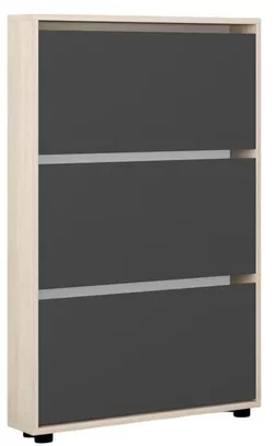cumpără Raft pentru încălțăminte Mobildor-Lux Leo Slim 60x16x125H cm Sonoma/Anthracite în Chișinău 