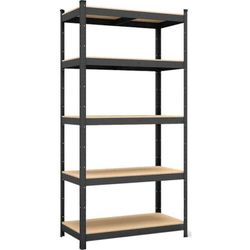 купить Cтеллаж складской Nex Home Raft metalic Budget 1800x900x400mm, 5 nivele MDF, Antracit в Кишинёве 