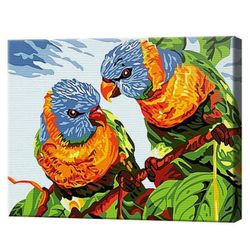 купить Картина по номерам Art Gallery CX3755 20x30cm Papagali viu-colorati в Кишинёве 