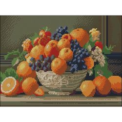 купить Картина по номерам Strateg 58094 Pictura cu diamante 30x40cm, Vaz cu fructe в Кишинёве 