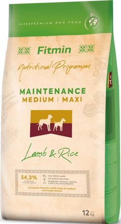 купить Корм для питомцев Fitmin Dog medium maxi lamb&rise 12 kg в Кишинёве 