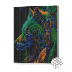 cumpără Tablou pe numere Art Gallery XQB84444 Mozaic cu diamante 30x40cm Portretul lupului în Chișinău 