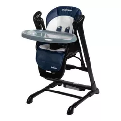 купить Стульчик для кормления Caretero 7652 Стульчик+Качели Indigo Чёрно-Синие в Кишинёве 