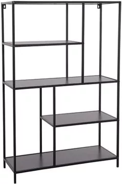 купить Этажерка H&S 48338 cu 5 polite 76x30x116cm metal/MDF, maro в Кишинёве 