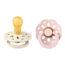 Набор пустышек латексных Bibs Boheme Blossom & Ivory (0-6 мес) 2 шт