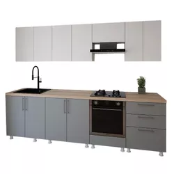 купить Мебель для кухни Smartex (30158) K4 280сm Alb+Grafit в Кишинёве 