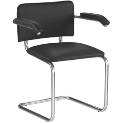 купить Стул Nowystyl 41100018 SYLWIA ARM chrome, negru в Кишинёве 