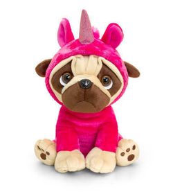 Pug în costum de unicorn 20 cm, cod 42890