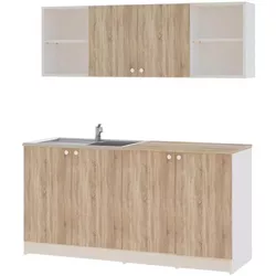 купить Мебель для кухни Haaus Sena 1.6m (White/Sonoma Oak) в Кишинёве 