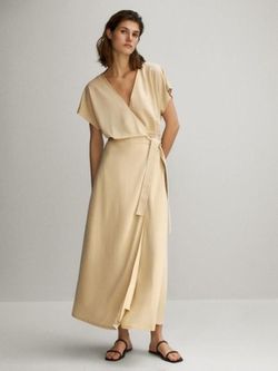 Платье Massimo Dutti Беж 6629/882/710