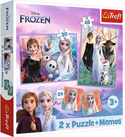 cumpără Puzzle Trefl R25E /46 (93335)  2 în 1 + Memos Frozen în Chișinău 