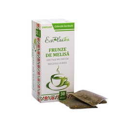 Ceai de plante EcoPlanTea Frunze de Melisa, 30 pliculețe