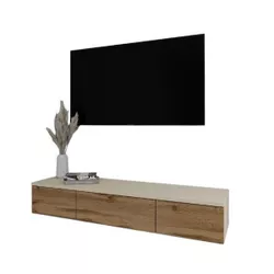 cumpără Comodă TV Smartex (16584) Т10 140 TV-Навесная Ivory+Stejar Inchis în Chișinău 
