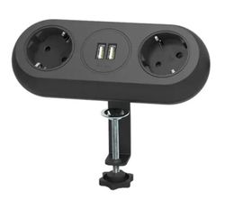 cumpără Filtru electric ORNO ORAE13133GSB 2 prize + 2 USB 1.4M NEGRU în Chișinău 