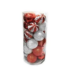 купить Новогодний декор Promstore 35114 Набор елочных шаров 20штx80mm в Кишинёве 