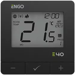 cumpără Termostat de cameră ENGO Controls E40-230B prin internet ZigBee/Wireless cu baterie, black în Chișinău 